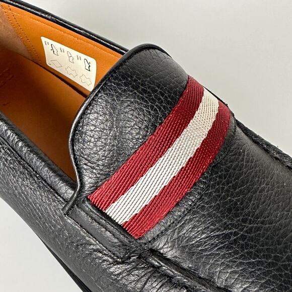 NIB Bally Crokett Men's Black Leather Loafers Size 7 - Picture 6 of 15